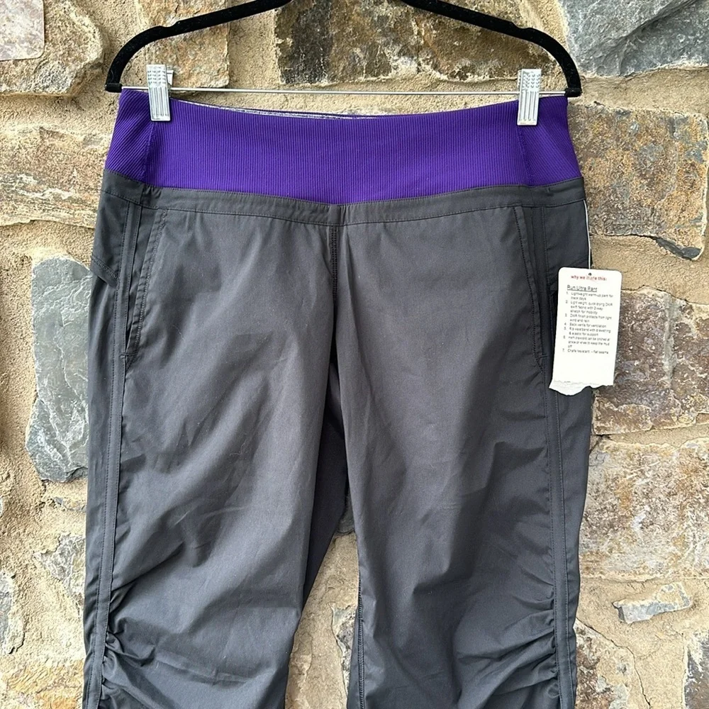 RARE NWT Lululemon Athletica Run: Ultra Pants in Grey/Purple Size 8